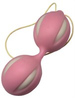 Розовые вагинальные шарики для тренировки интимных мышц - фото 1171216