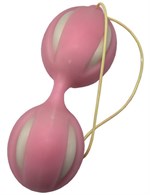 Розовые вагинальные шарики для тренировки интимных мышц - фото 1171215