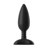 Чёрная вибровтулка NEXUS ACE SMALL с дистанционным управлением - 10 см. - фото 1397167