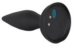 Чёрная вибропробка Vibro-Butt Plug with a Suction Cup - 13,6 см. - фото 160369