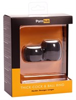 Широкое эрекционное кольцо с подхватом мошонки Thick Cock   Ball Ring - фото 83194