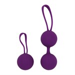 Фиолетовый набор для тренировки вагинальных мышц Kegel Balls - фото 83242