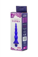 Фиолетовая анальная ёлочка с вибрацией - 20 см. - фото 83305