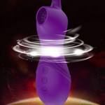 Фиолетовый вакуумный бесконтактный стимулятор-вибратор Venera - фото 160879