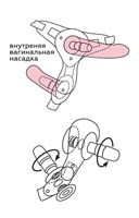 Кожаный пояс харнесс WOMAN LONG премиум класса с 3 насадками 74470