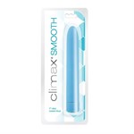 Голубой вибромассажер Climax Smooth 7  Vibe - 17,8 см. - фото 57019