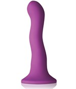 Фиолетовый изогнутый фаллоимитатор Colours Wave 6  Dildo - 19 см. - фото 161100