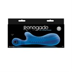 Синий мастурбатор с вибростимулятором мошонки Renegade Ball Tugging Stroker - фото 57055