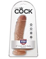 Фаллоимитатор-мулат 8  Cock with Balls - 21,3 см. - фото 83682