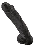 Чёрный фаллоимитатор-гигант 14  Cock with Balls - 37,5 см. - фото 1397328