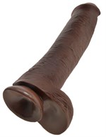Коричневый фаллоимитатор-гигант 15  Cock with Balls - 40,6 см. - фото 180515