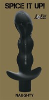 Чёрный анальный вибромассажёр Naughty - 14,5 см. - фото 1397350
