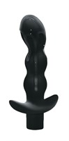 Чёрный анальный вибромассажёр Naughty - 14,5 см. - фото 161228