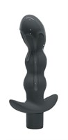 Серый анальный вибромассажёр Naughty - 14,5 см. - фото 161230