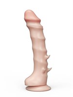 Фаллоимитатор REAL Standard с шипами - 19,5 см. 74999