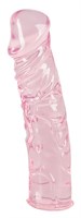 Нежно-розовый гелевый фаллоимитатор Rosy Quartz - 18 см. - фото 163450