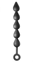 Чёрная анальная цепочка Black Edition Anal Super Beads - 40 см. - фото 163914