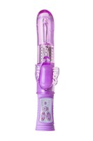 Фиолетовый вибратор High-Tech fantasy с бабочкой для клитора - 22,4 см. - фото 85866