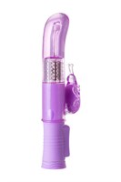 Фиолетовый вибратор High-Tech fantasy с бабочкой для клитора - 22,4 см. - фото 85867