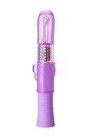 Фиолетовый вибратор High-Tech fantasy с бабочкой для клитора - 22,4 см. - фото 85868