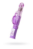 Фиолетовый хай-тек вибратор High-Tech fantasy с вращением бусин - 24,5 см. - фото 58113