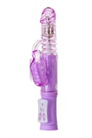 Фиолетовый хай-тек вибратор High-Tech fantasy с вращением бусин - 24,5 см. - фото 164399