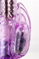Фиолетовый вибратор High-Tech fantasy с клиторальным лепестком - 21 см. - фото 164423