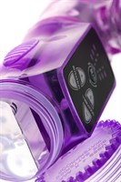 Фиолетовый вибратор High-Tech fantasy с клиторальным лепестком - 21 см. - фото 164424
