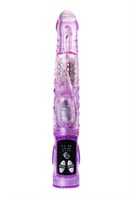 Фиолетовый вибратор High-Tech fantasy с клиторальным лепестком - 21 см. - фото 164414