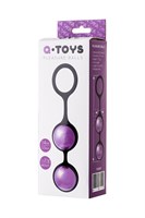 Фиолетово-черная вагинальные шарики TOYFA A-toys - фото 85890