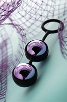 Фиолетово-черная вагинальные шарики TOYFA A-toys - фото 85896