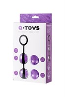 Фиолетово-чёрный набор вагинальных шариков TOYFA A-toys - фото 85900