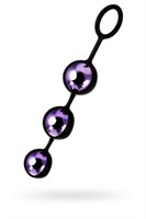 Фиолетово-черные тройные вагинальные шарики TOYFA A-toys - фото 85922