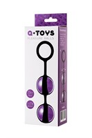 Фиолетово-чёрные вагинальные шарики TOYFA A-toys - фото 85932