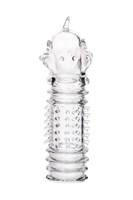 Прозрачная насадка на пенис TOYFA A-Toys с расширенной головкой - 15,3 см. - фото 1397924