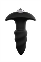 Чёрная анальная втулка S-HANDE Lovearrow с вибрацией - 10 см. - фото 164588