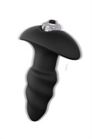 Чёрная анальная втулка S-HANDE Lovearrow с вибрацией - 10 см. - фото 164590