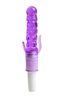 Фиолетовый вибратор с дополнительными отростками - 21 см. - фото 164853