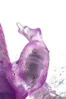 Фиолетовый хай-тек вибратор High-Tech fantasy с бусинами и отростком - 27,2 см. - фото 165050