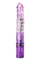 Фиолетовый хай-тек вибратор High-Tech fantasy с бусинами и отростком - 27,2 см. - фото 1362104