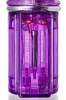 Фиолетовый хай-тек вибратор High-Tech fantasy с бусинами и отростком - 27,2 см. - фото 165044