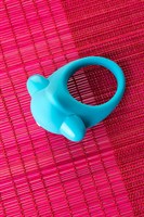 Голубое эрекционное силиконовое кольцо TOYFA A-Toys - фото 1398069