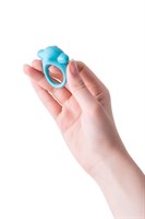 Голубое эрекционное силиконовое кольцо TOYFA A-Toys - фото 1398063