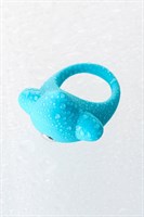 Голубое эрекционное силиконовое кольцо TOYFA A-Toys - фото 1398067