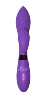 Фиолетовый вибратор Gina с клиторальным отростком - 20 см. - фото 165165