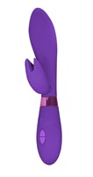 Фиолетовый вибратор Leyla с клиторальным отростком - 20,5 см. - фото 1398106