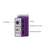 Фиолетовый вибратор с бусинами и клиторальным отростком - 24 см. - фото 165317