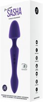 Фиолетовый двусторонний вибратор Sasha - 22,5 см. - фото 165536