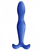 Синий стеклянный стимулятор Elegance - 18 см. - фото 166751