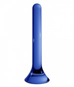 Синий стеклянный стимулятор Tower - 18 см. - фото 192356